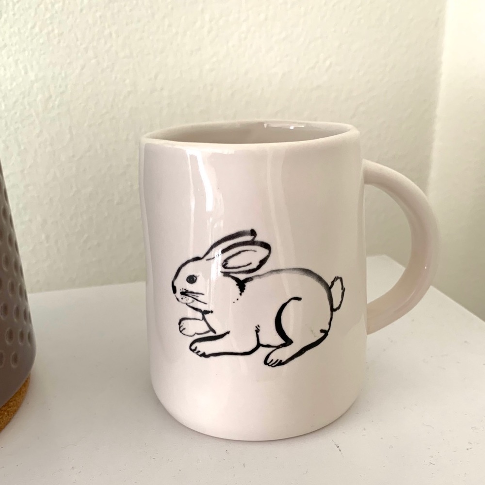 🆕 Rae Dunn bunny rabbit “Hop to It” mug cup - Picture 1 of 2